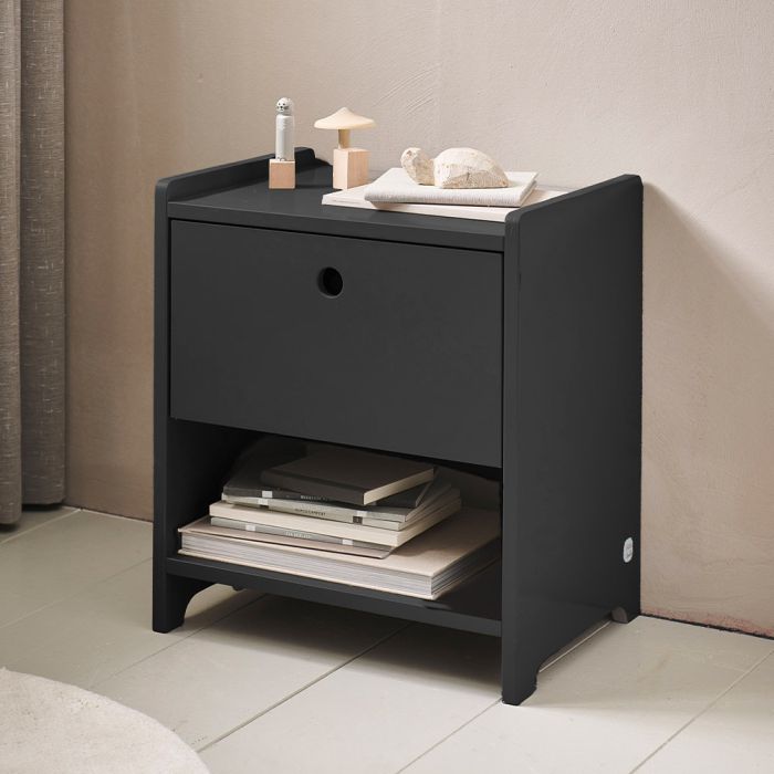 Table de chevet enfant noir PLUME