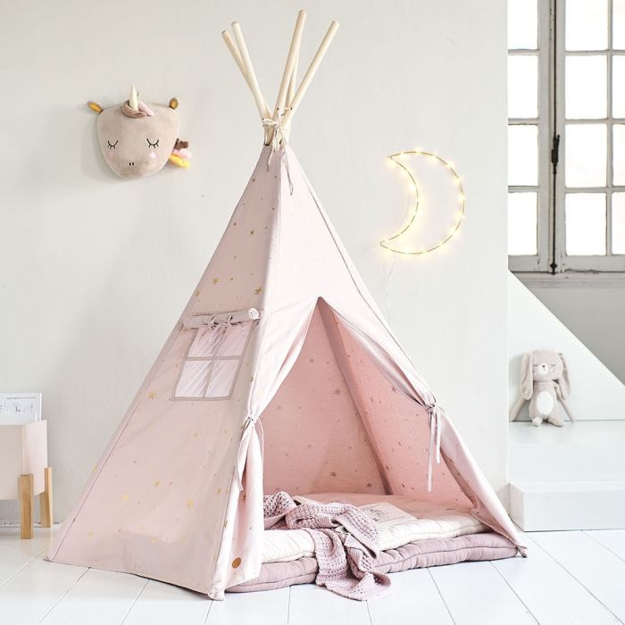 Tente tipi animaux bleu clair –