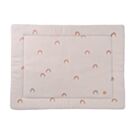 TAPIS DE PARC 75 X 95 CM | BEIGE AVEC MOTIFS ARCS-EN-CIEL