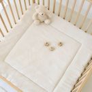 TAPIS DE PARC 95 X 95 CM | GAZE DE COTON BIOLOGIQUE| BEIGE