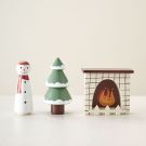 Accessoires d'hiver en bois pour maison de poupées