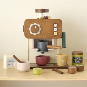 Machine à café en bois «Noyer» | 17 pièces