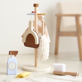 Kit ménage enfant bois «Noyer» | 6 accessoires incl.