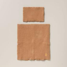 LINGE DE LIT POUR POUPÉE « COLOMBE » | CARAMEL