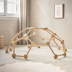 Dôme d'escalade «IGLOO» | 150x60 cm | Bois naturel & marron