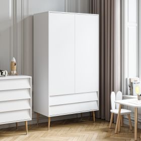 Armoire enfant blanche avec penderie BOSQUE - Blanc