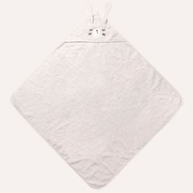 CAPE DE BAIN BÉBÉ LAPIN «LAPI» | 75 X 75 CM | BEIGE
