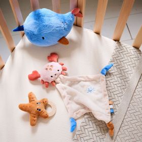COFFRET CADEAU DE NAISSANCE EN PELUCHE POUR BÉBÉ «OCÉAN» | SET 3 PIÈCES | BEIGE