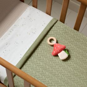 COUVERTURE BÉBÉ 80 X 100 CM | VERT SAUGE