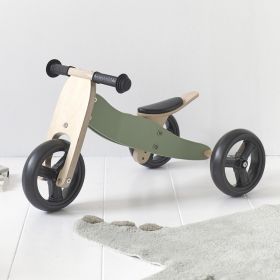 TRICYCLE DRAISIENNE BÉBÉ BOIS «BERLIN» | VERT