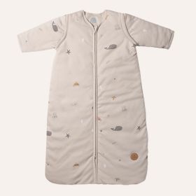 GIGOTEUSE 18-36 MOIS MANCHES AMOVIBLES «SEA LIFE» | BEIGE | 110 CM