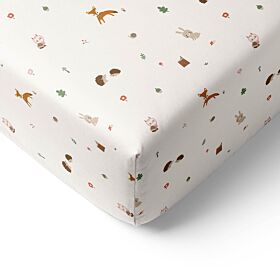 DRAP-HOUSSE LIT 80 X 160 CM «WOODLAND» | BLANC CASSÉ