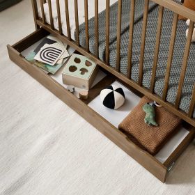 Tiroir lit bébé «Hêtre» rangement | 60 x 120 cm | Cocoa