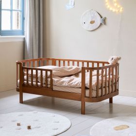 LIT ENFANT OVALE «COCOON» | 70X140 CM | NOYER