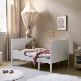LIT EXTENSIBLE ENFANT «BRUME» | 80 X 140-200 CM | BLANC