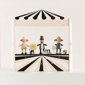 Théâtre de marionnettes jouet en bois | «Théâtre du Soleil» | 7 accessoires inclus