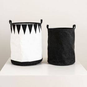 Panier rangement jouet Cirque - 2 éléments XL | Noir et blanc