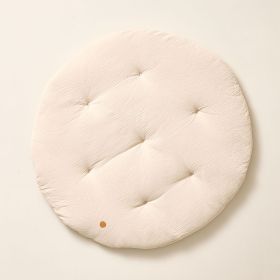 TAPIS DE JEU ROND Ø100 CM| GAZE DE COTON BIOLOGIQUE | BEIGE