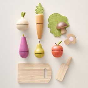 fruits et légumes en bois à couper