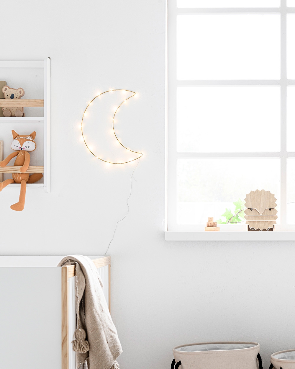Petite Amélie | Applique Murale Enfant | Veilleuse Lune | Or | Lumineuse (Petite Amélie) - Image 1