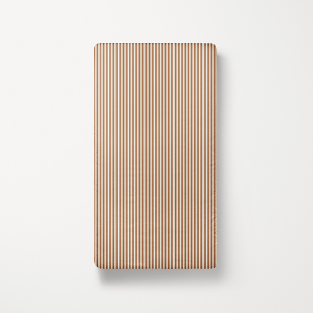 Petite Amélie | Drap-housse bébé | Coton biologique GOTS | Beige et Caramel | 70x140 cm pour matelas de 16 cm d'épaisseur (Petite Amélie) - Image 2