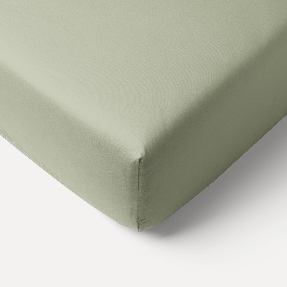 Petite Amélie | Lot de 2 draps-housses jersey coton bio | Blanc et vert olive | 40/45x90 cm | Conçus pour cododo Nuage (Petite Amélie) - Image 4