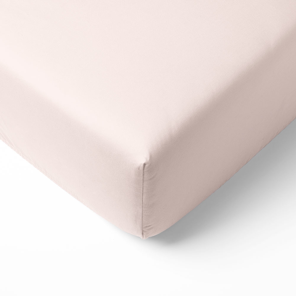 Coton biologique jersey, drap housse lit enfant - Rose clair | 80x160 cm