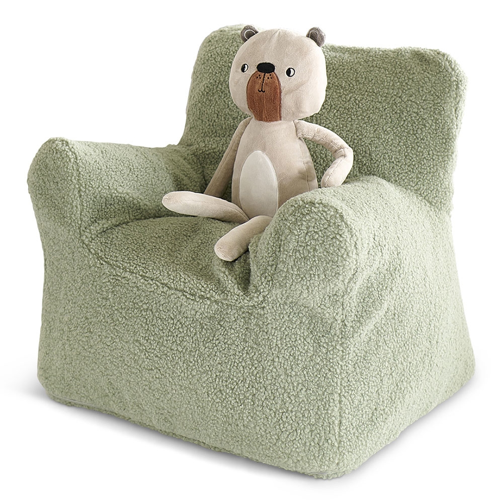 Fauteuil enfant peluche | XL | Vert clair