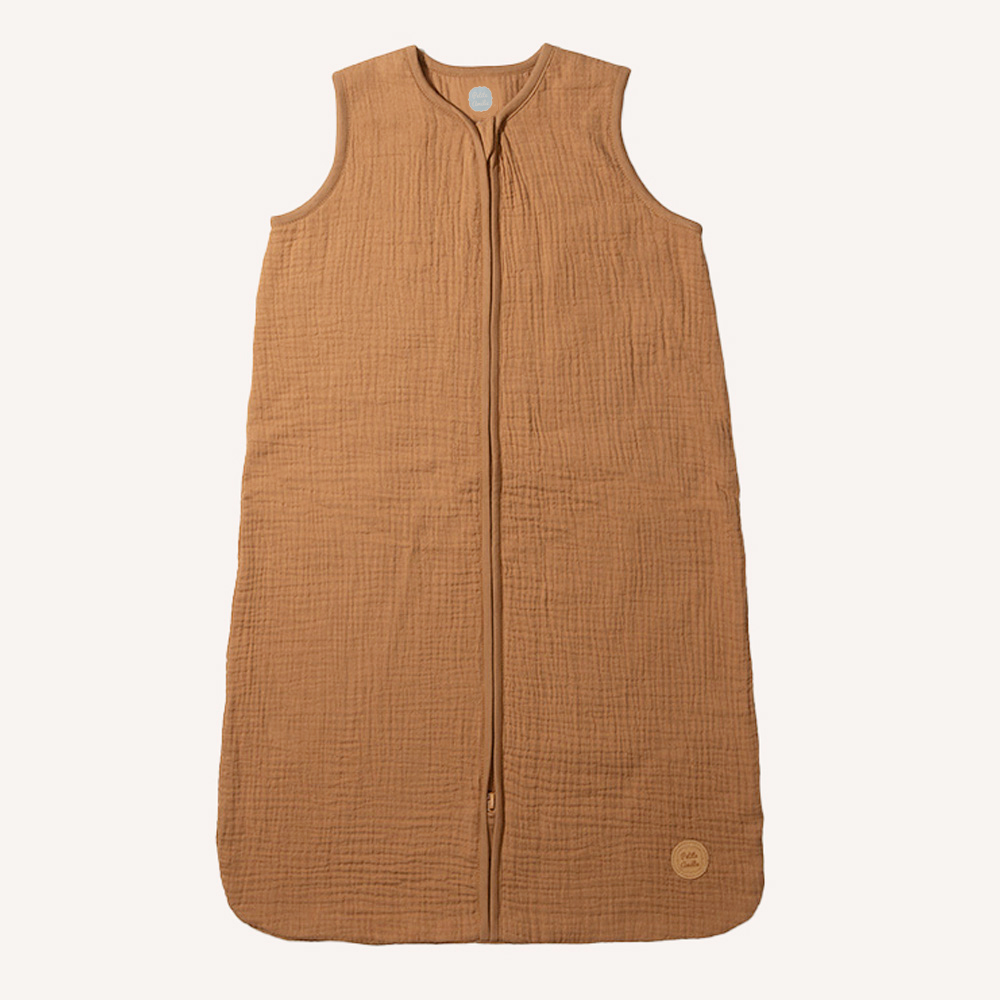 GIGOTEUSE 18-36 MOIS EN GAZE DE COTON SANS MANCHES | CARAMEL | 110 CM