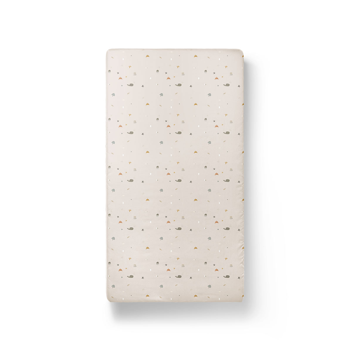 Petite Amélie Drap Housse Bébé | Coton Biologique | Animaux Marins | Beige Sable | 60x120 cm | OEKO-TEX et GOTS Certifié pour Matelas 12 cm (Petite Amélie) - Image 2