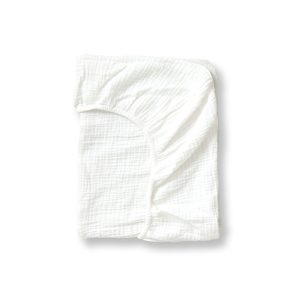 Petite Amélie | Drap-housse | Gaze de coton biologique | Blanc | 60x120 cm | Drap de lit respirant et doux pour berceau standard de nouveau-né (Petite Amélie) - Image 2