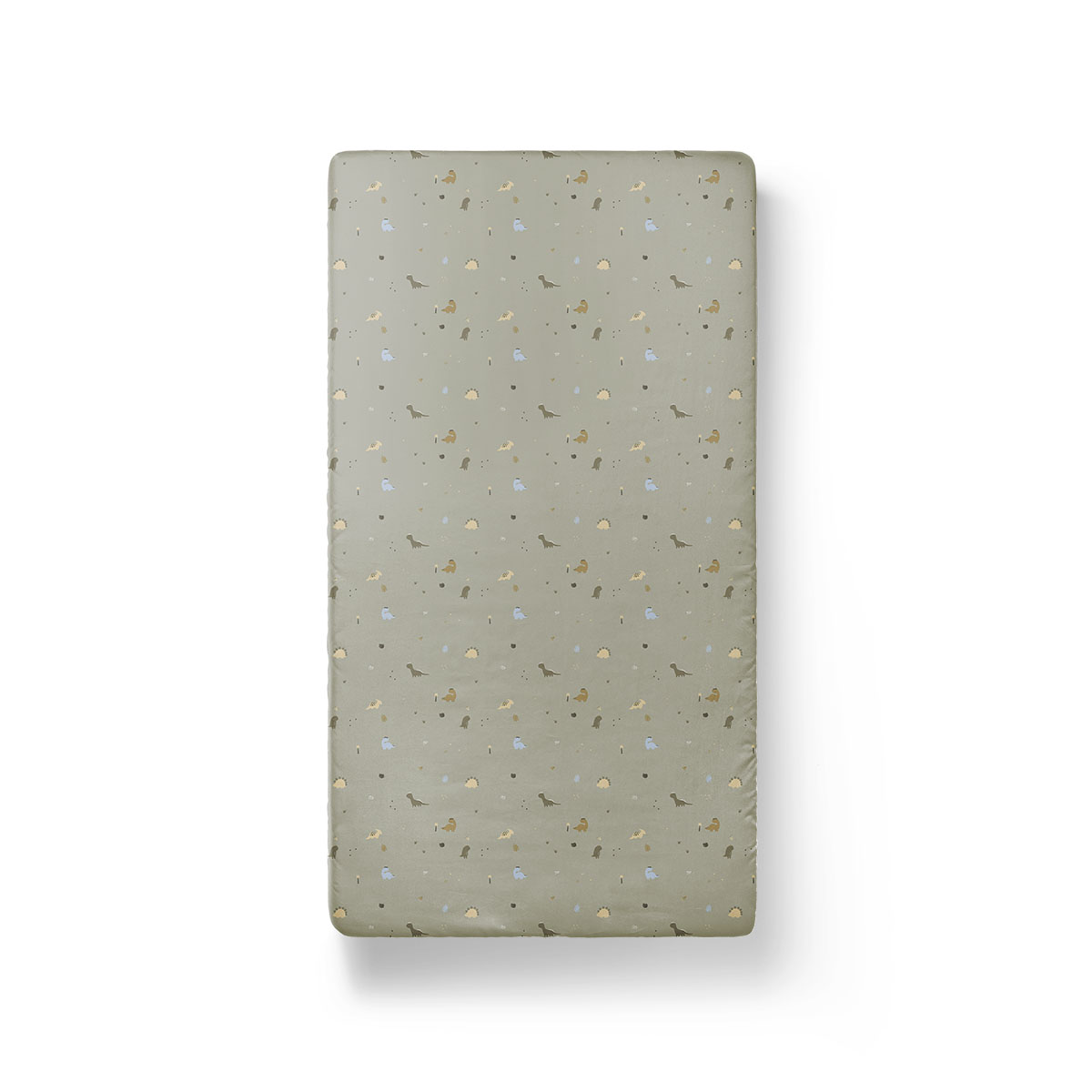 Petite Amélie | Drap-housse enfant | Coton bio motifs dinosaures | Vert | 70x140 cm (Petite Amélie) - Image 2