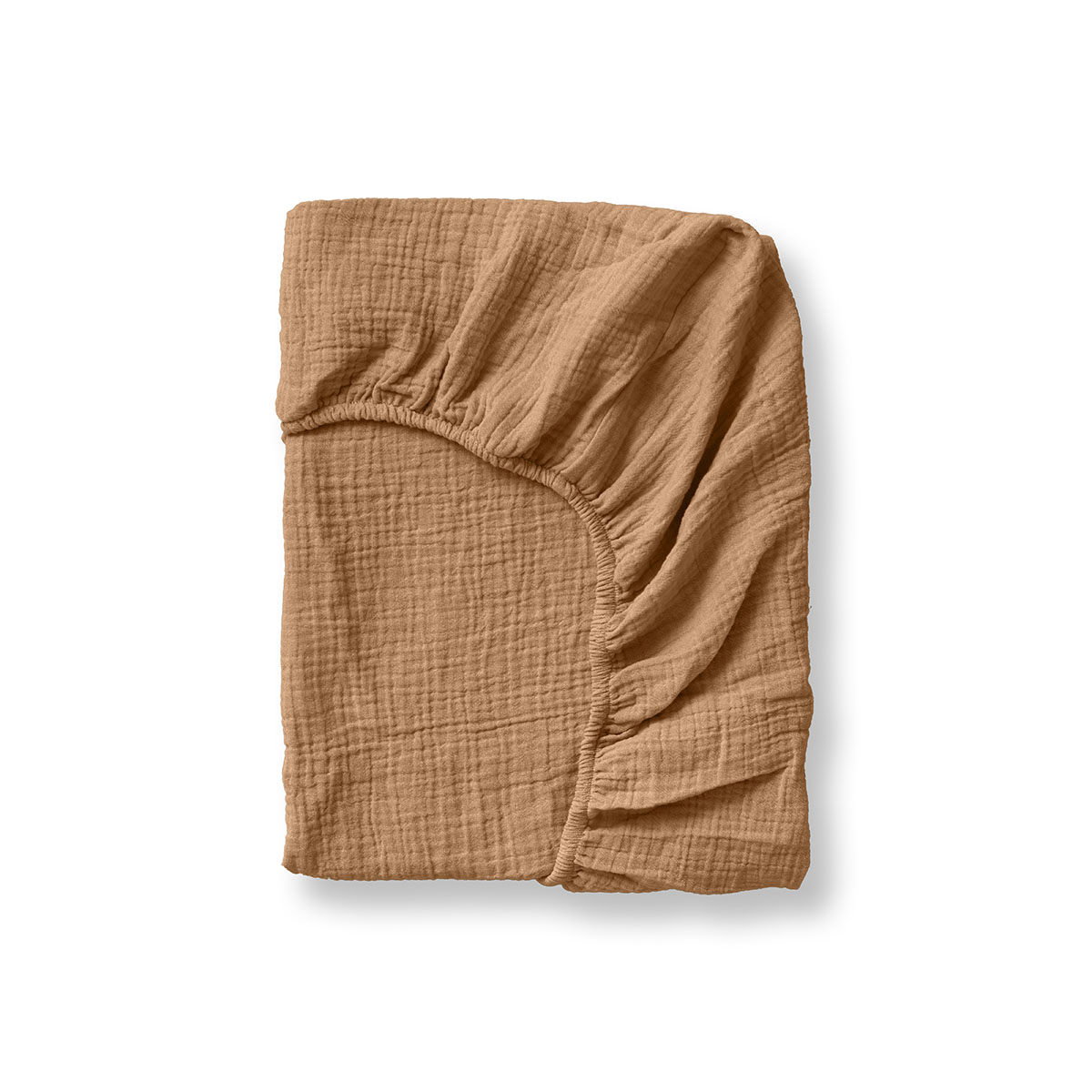 Petite Amélie | Drap-housse enfant | Gaze de coton bio | Caramel | 70x140 cm | Lavable en machine (Petite Amélie) - Image 2