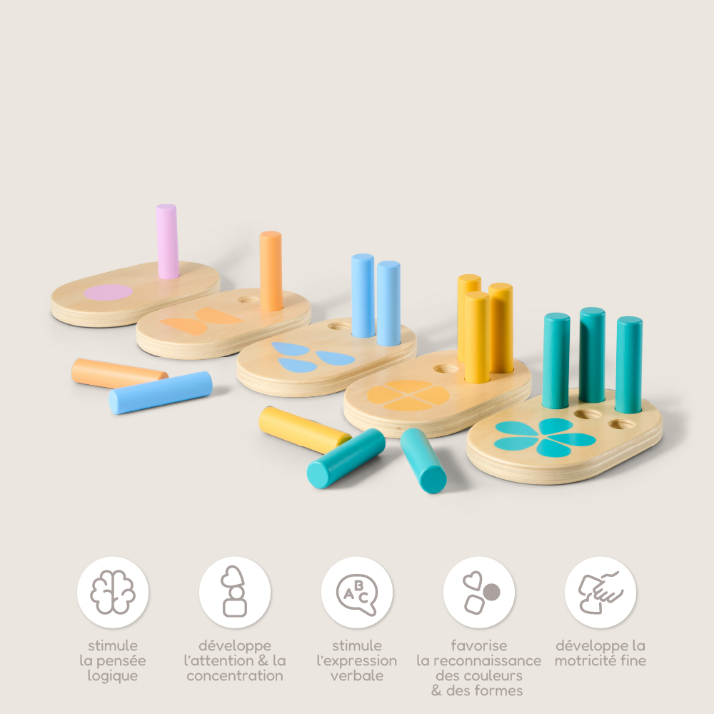 Petite Amélie | Coffret de jouets Montessori | Kit de jeu Play & Grow en bois certifié FSC | Éveil et motricité | 19-21 mois (Petite Amélie) - Image 6