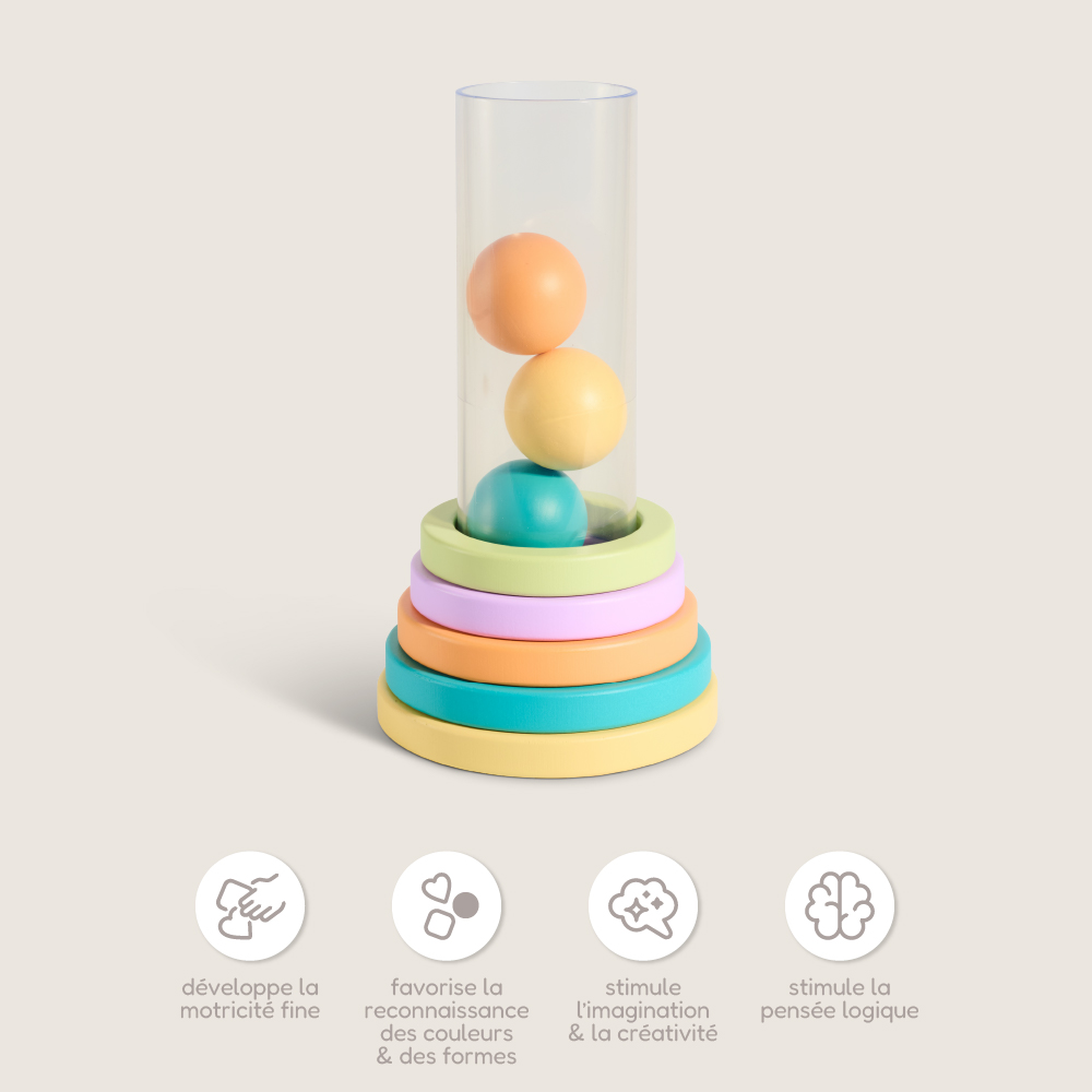 Petite Amélie | Coffret de jeux Montessori | Jeu d'éveil éducatif en bois et silicone | 16-18 mois | Kit complet pour le développement de l'enfant (Petite Amélie) - Image 7