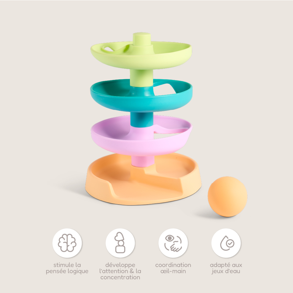 Petite Amélie Coffret de jouets Montessori | Play & Grow | Bois FSC et silicone | 10-12 mois | Kit d'éveil sensoriel pour bébé (Petite Amélie) - Image 5