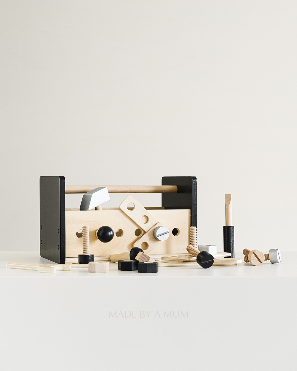 NUKied Boîte à Outils Jouets, Jouet En Bois Enfant Avec Engrenages Tournantsjeux Montessori Enfants Jeux De Construction Ed Amz B