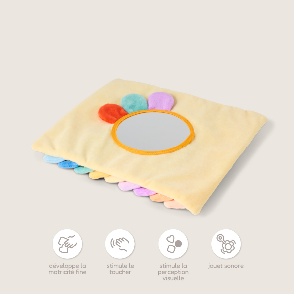 Petite Amélie | Coffret de jouets Montessori | Play & Grow | Développement sensoriel et moteur | 4-6 mois | Hochet, balles, tambour et tissu (Petite Amélie) - Image 8