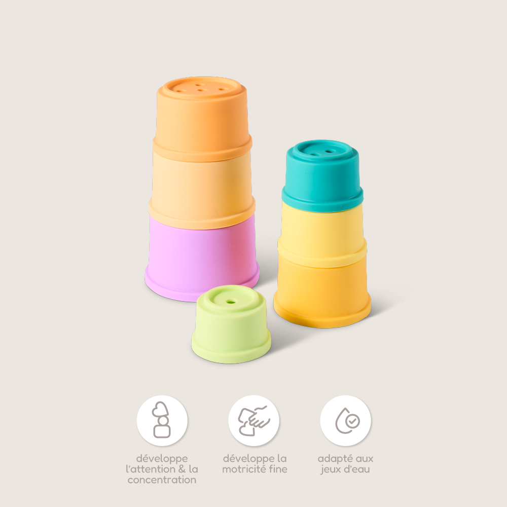 Petite Amélie | Coffret de jouets d'éveil Montessori | Bois certifié FSC et silicone | 7-9 mois | Kit sensoriel et motricité fine avec accessoires (Petite Amélie) - Image 4