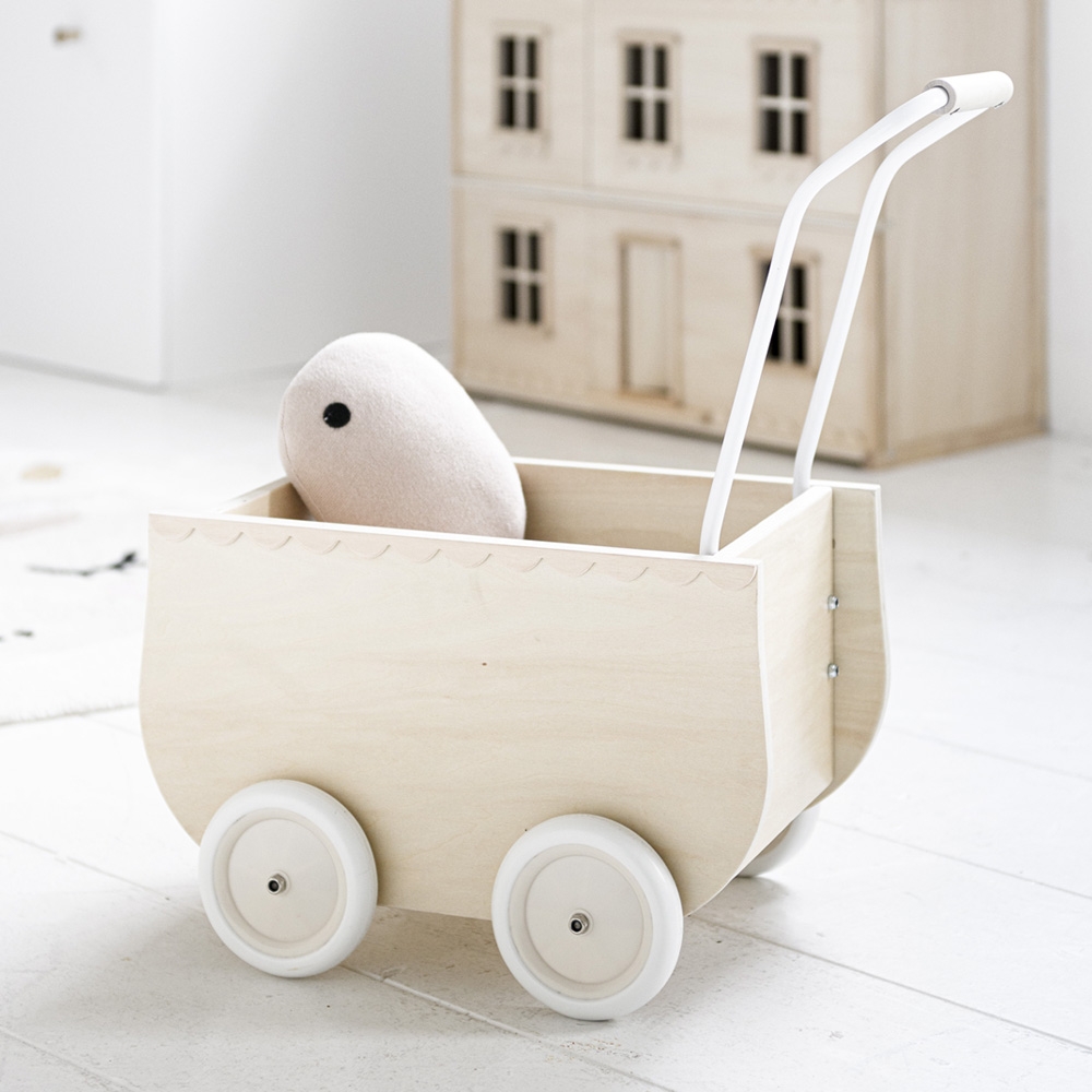 Kid's Concept Poussette en Bois - Nature - Mes premiers jouets