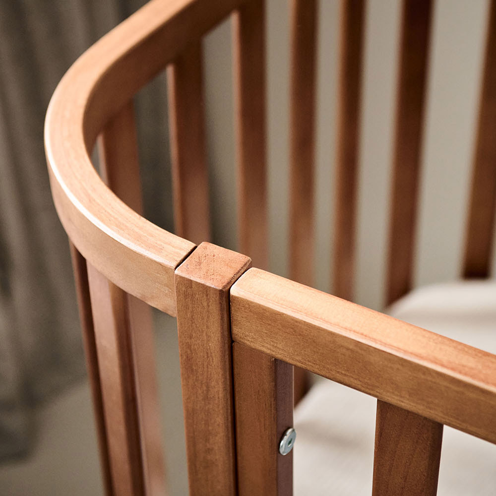 Lit Bébé Ovale «Cocoon» | 60x120 Cm | Brun Noyer (Petite Amélie) - Image 5