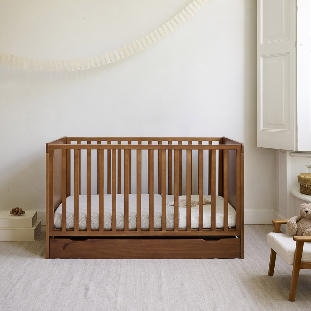 Lit Bébé Évolutif «Nuage» | 70 X 140 Cm | Noyer (Petite Amélie) - Image 2