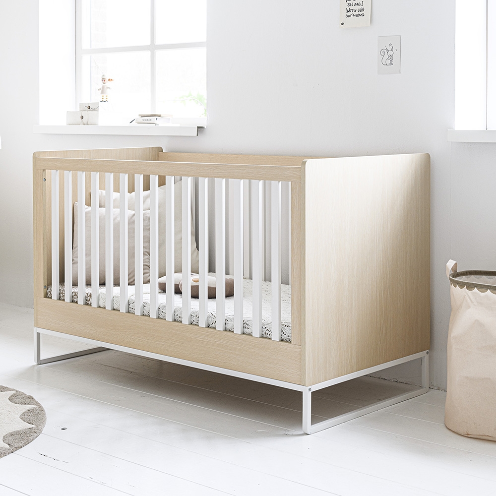 Lit évolutif bébé blanc «NUAGE» avec matelas ✔️ Petite Amélie