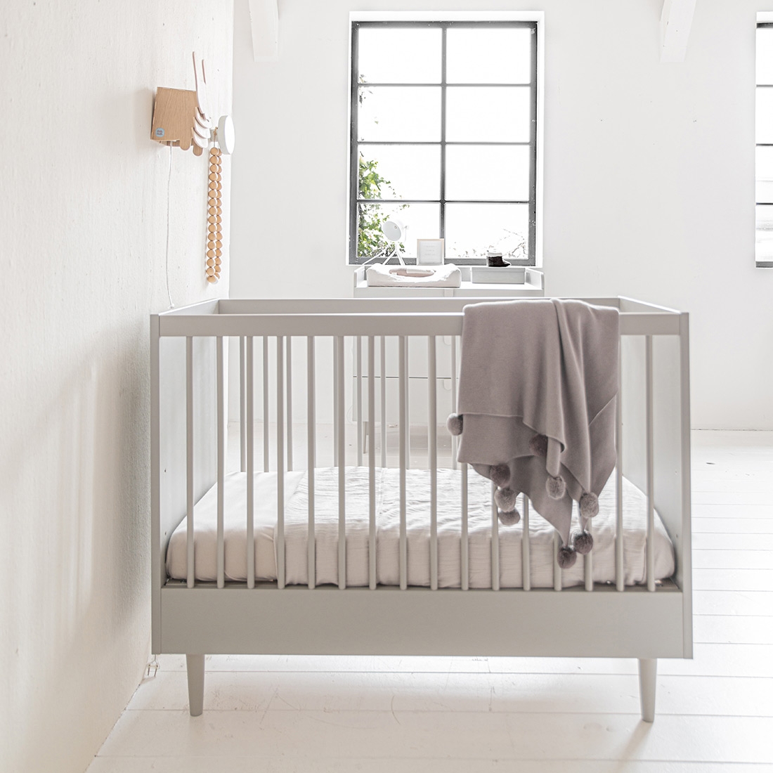 Lit bébé 60x120cm ETOILE | gris