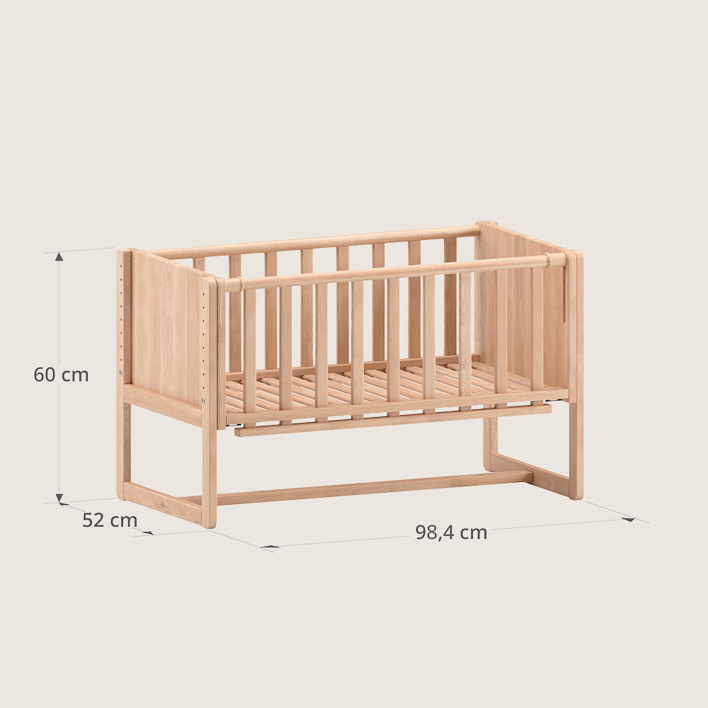 Lit Cododo / Berceau 2 En 1 «Nuage» | Naturel (Petite Amélie) - Image 8