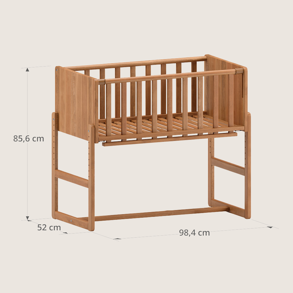 Lit Cododo Bois / Berceau 2 En 1 «Nuage» | Brun Noyer (Petite Amélie) - Image 7