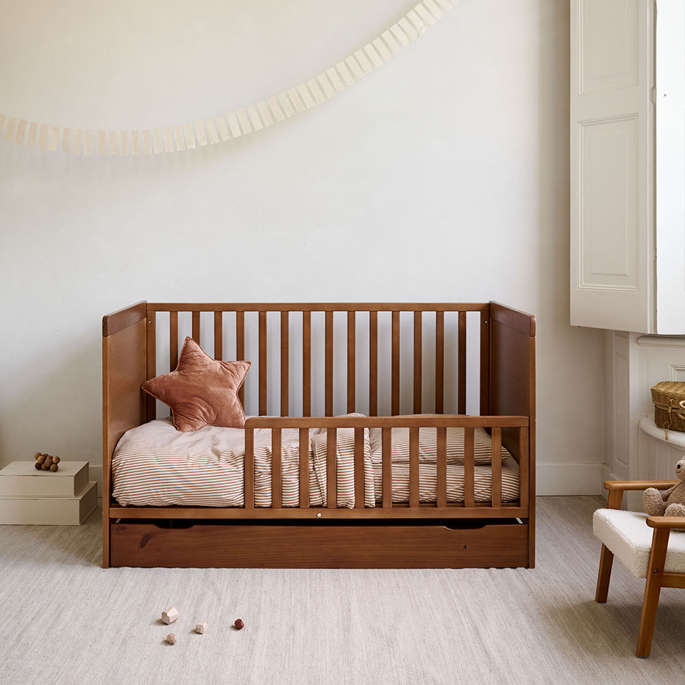 Lit Bébé Évolutif «Nuage» | 70 X 140 Cm | Noyer (Petite Amélie) - Image 5