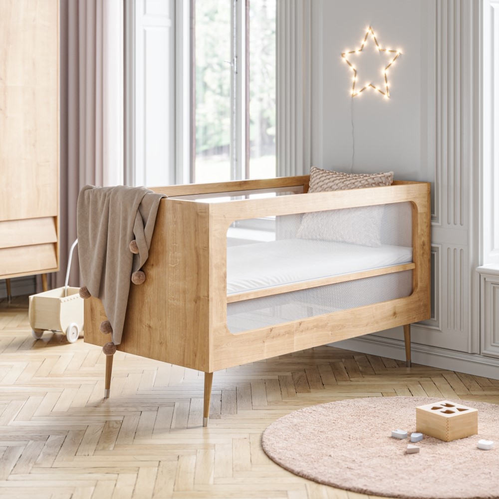 Lit bébé évolutif 70x140 VOLT, lit bébé en bois écologique et Français