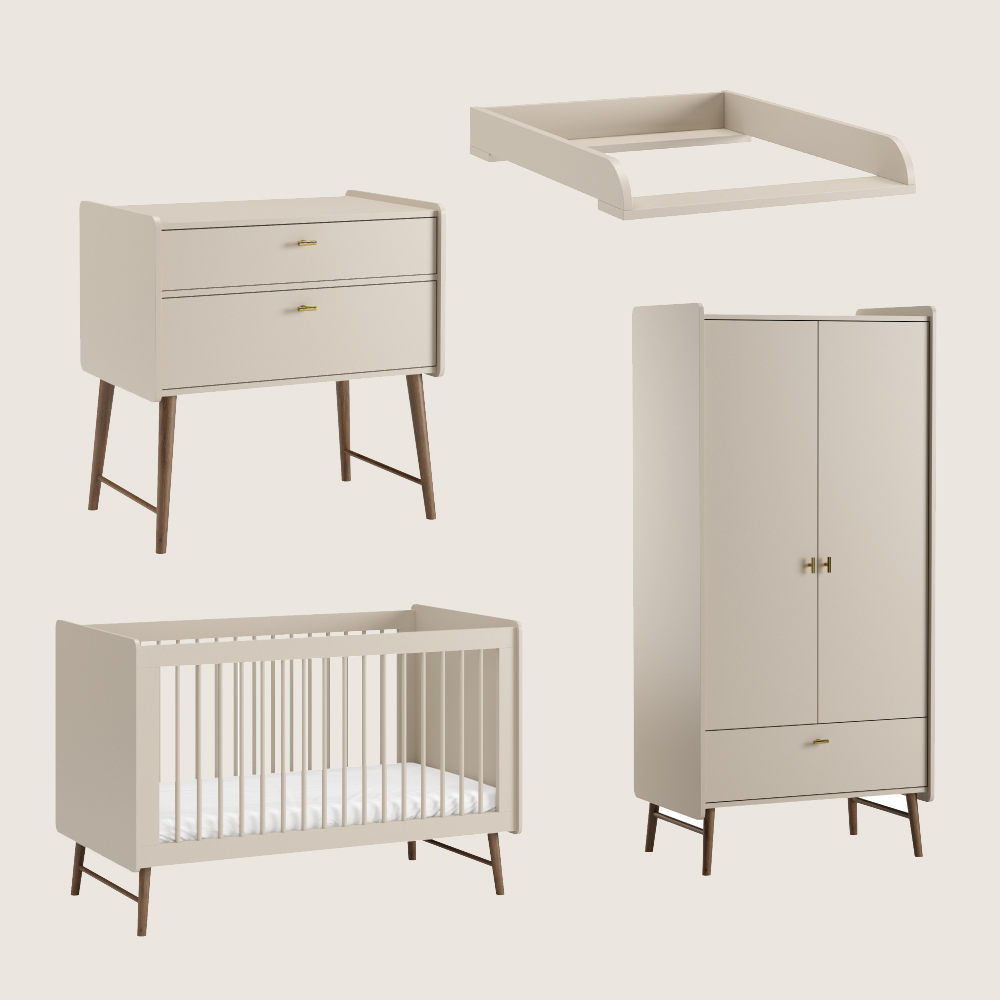 Petite Amélie | Lit bébé évolutif Roseau | Panneau de particules et hêtre | Avoine | 70x140 cm | De la naissance à 4 ans | Design danois (Petite Amélie) - Image 6