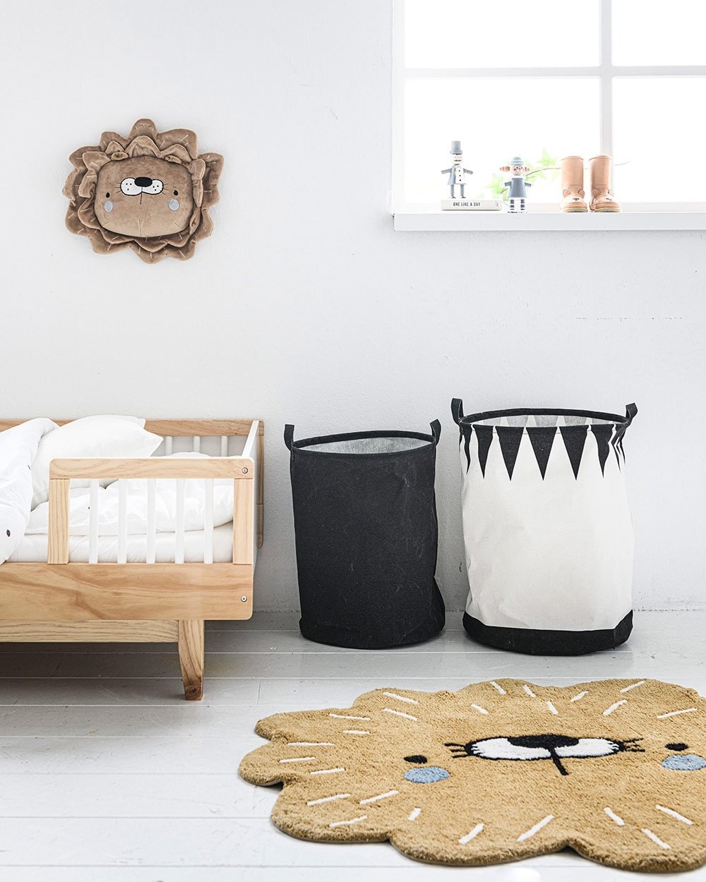 Parure de lit enfant «Leo» 120x150 taie d'oreiller blanc